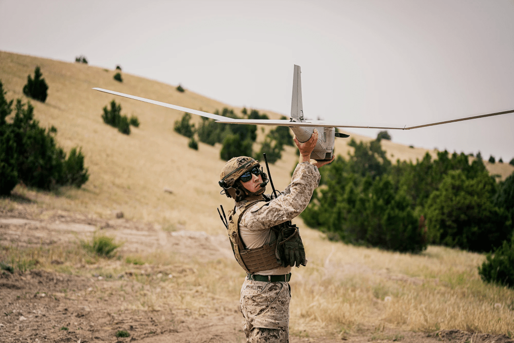 soldier with drone