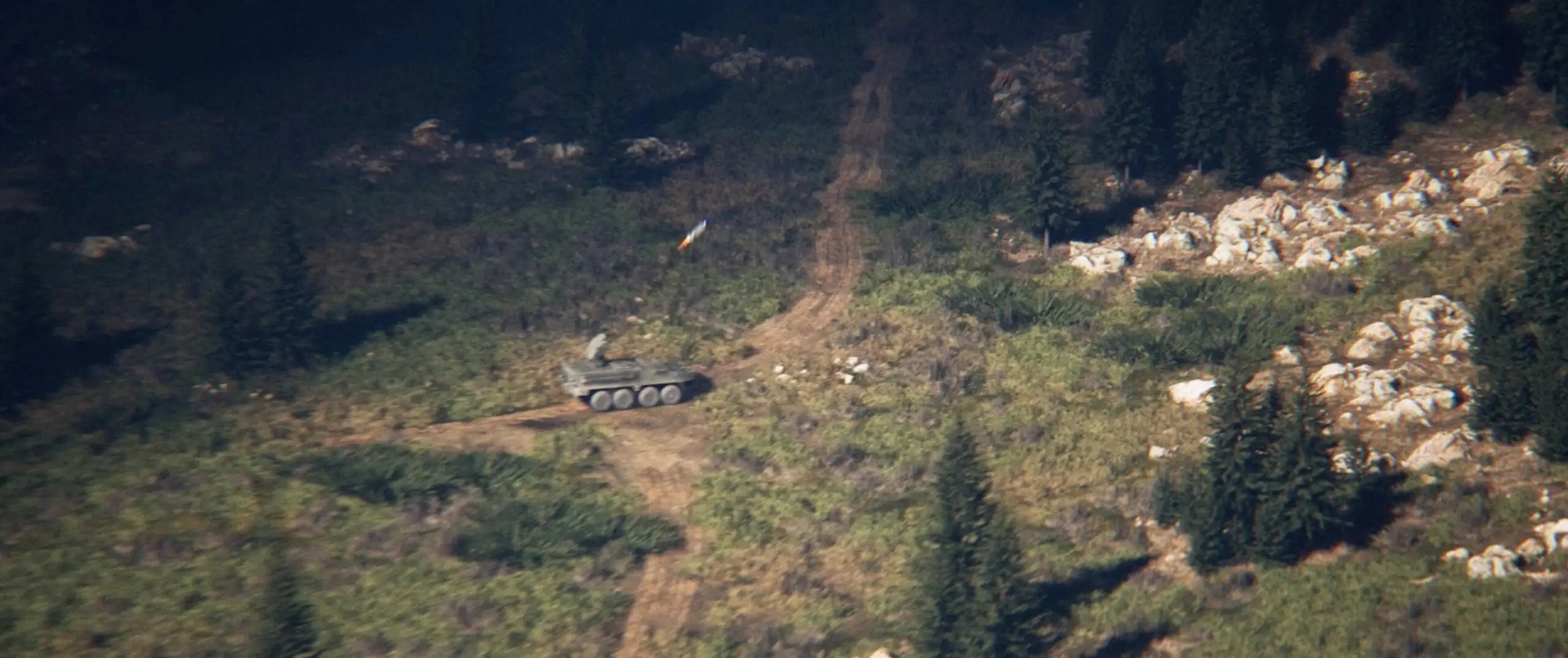 tank in field