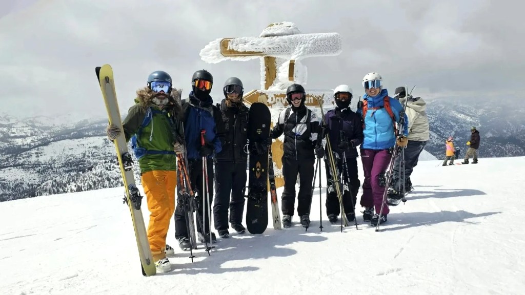 Intern on a ski and snowboarding trip